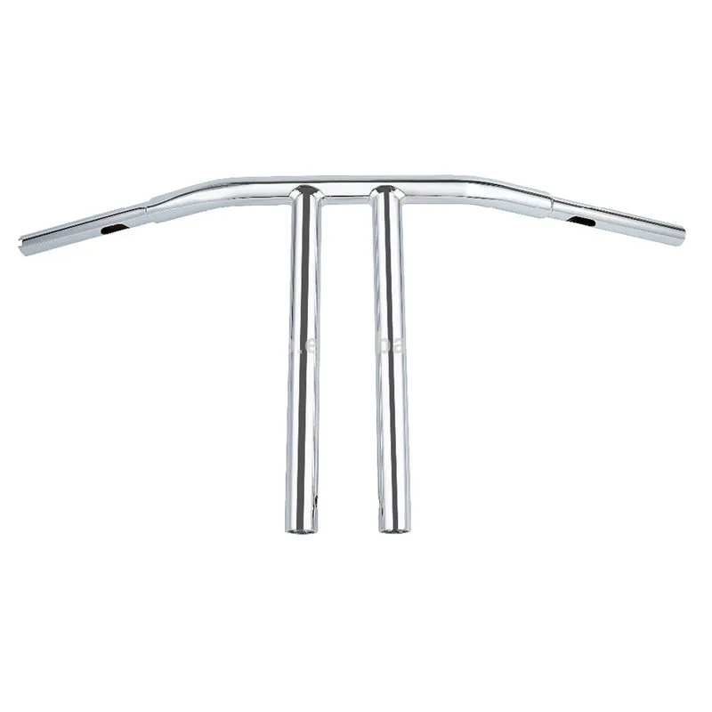 Attitude Inc, T Factor HandleBar, 1-1/4 in. T-Bars , 10" Rise, Chrome For Harley Dyna Softail Sportster Fat Bob Custom