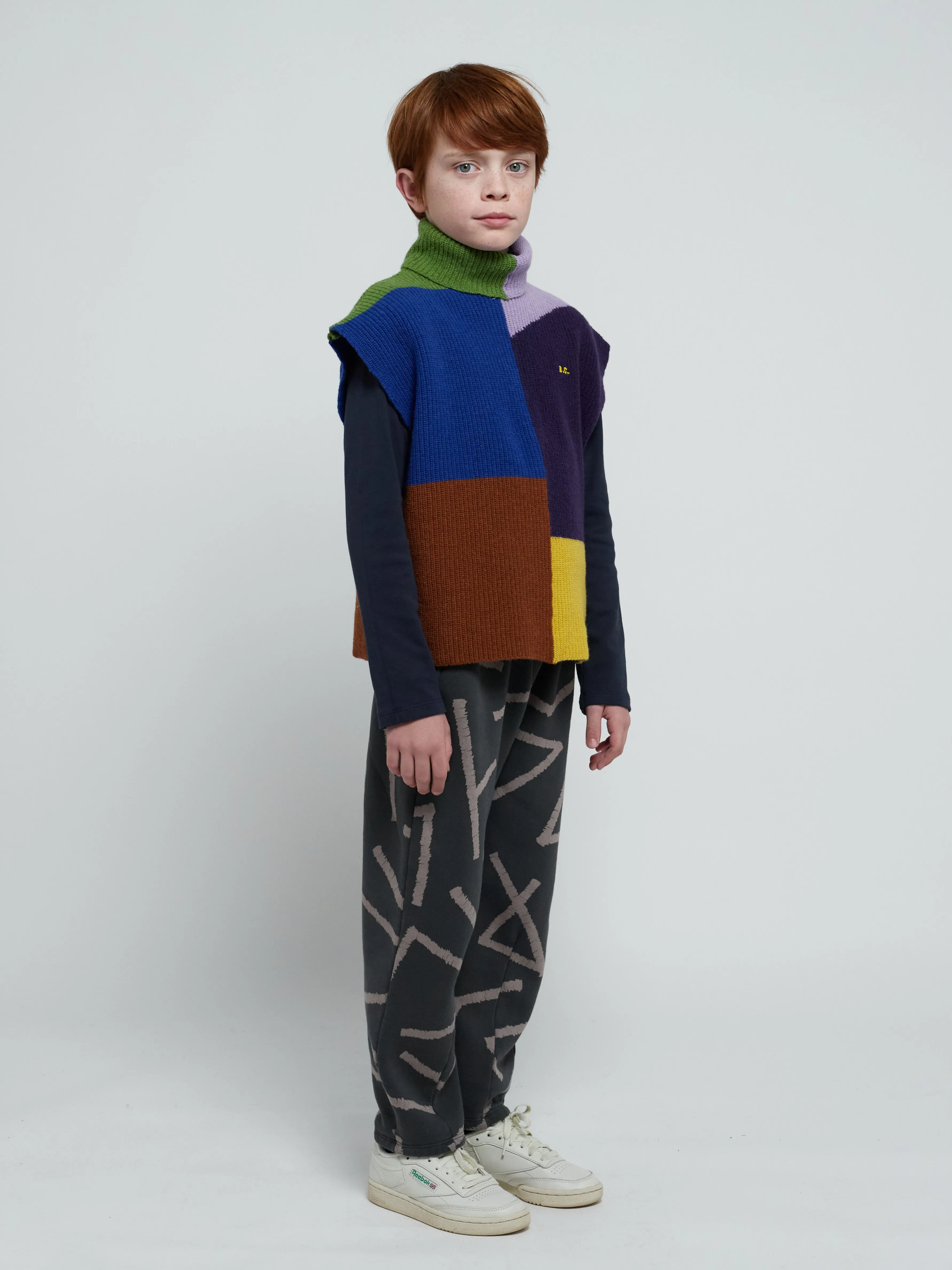 Bobo Choses Multicolor intarsia vest
