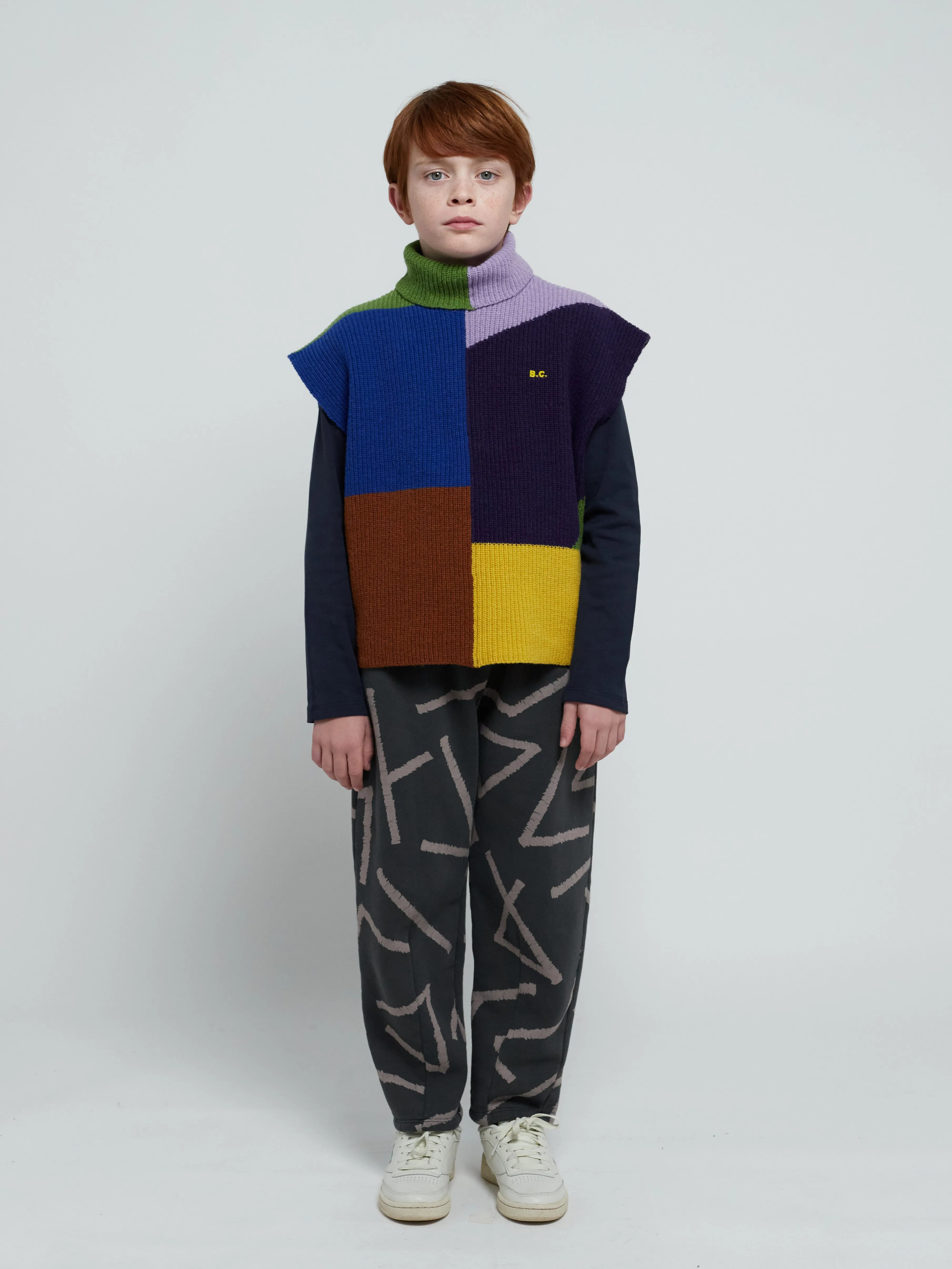 Bobo Choses Multicolor intarsia vest