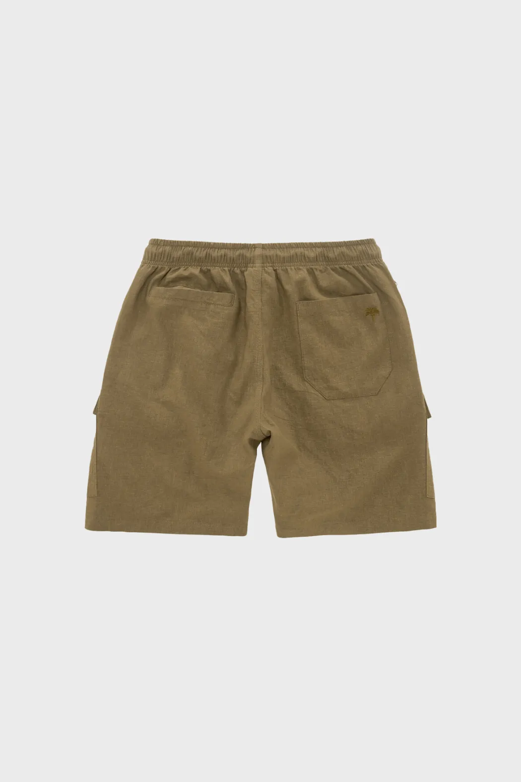 Cargo Linen Shorts in Army