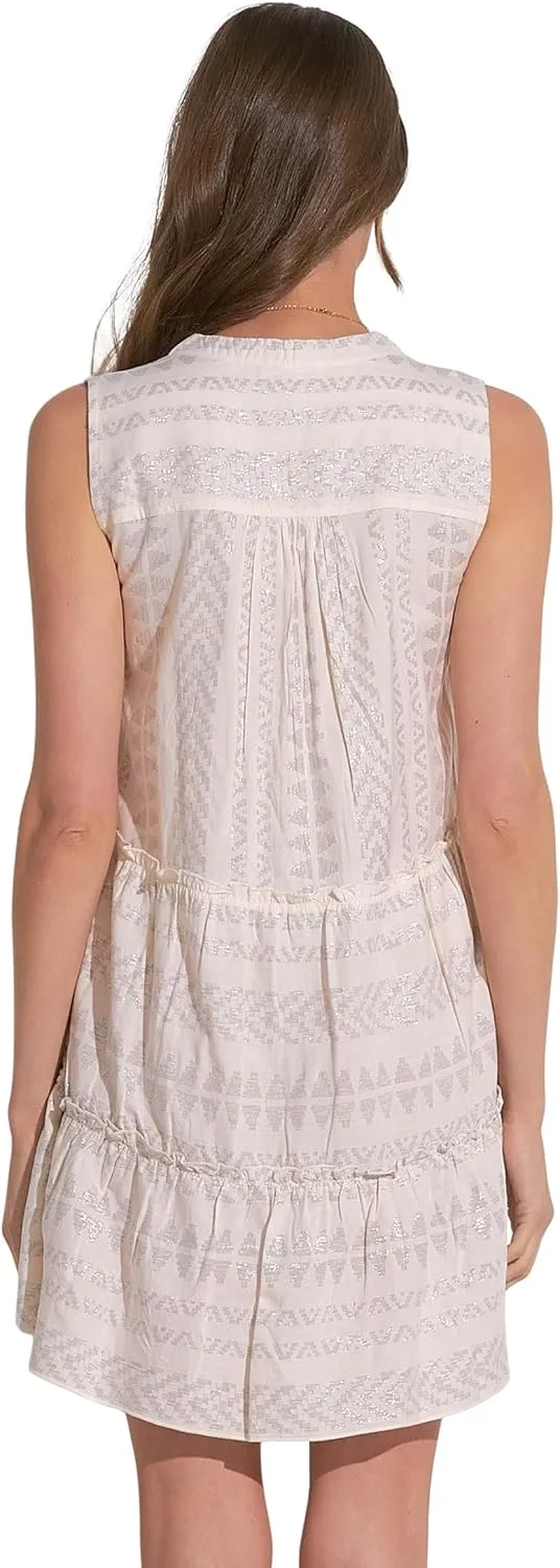 ELAN Women's Venus A-Line Sleeveless Tunic Dress