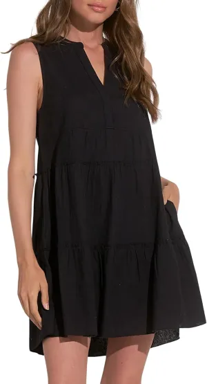 ELAN Women's Venus A-Line Sleeveless Tunic Dress