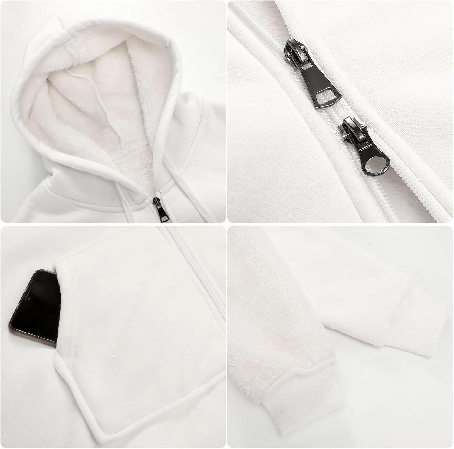 HEEKPEK Women's Long Hoodies Tunic Winter Fleece Jackets Casual Zip up Hoodies Soft Sherpa Sweatshirts Warm Long Coats