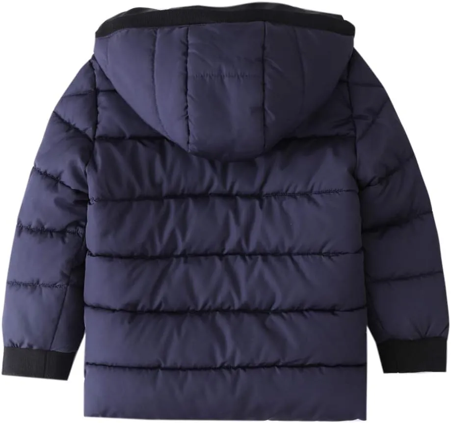 Hiheart Boys Girls Thick Padded Winter Coat Warm Hooded Jacket