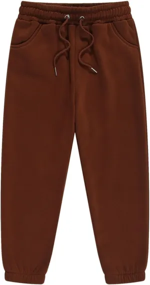 Kids Baggy Sweatpants Boys Girls Teen Wide Leg Baggy Pants Elastic Waist Solid Color Drawstring Trousers with Pockets