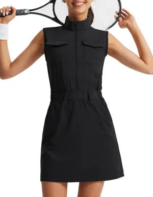 Libin Tennis Golf Dress for Women with Built-in Separate Shorts Athletic Active Exercise Sports Dresses Summer Outfits