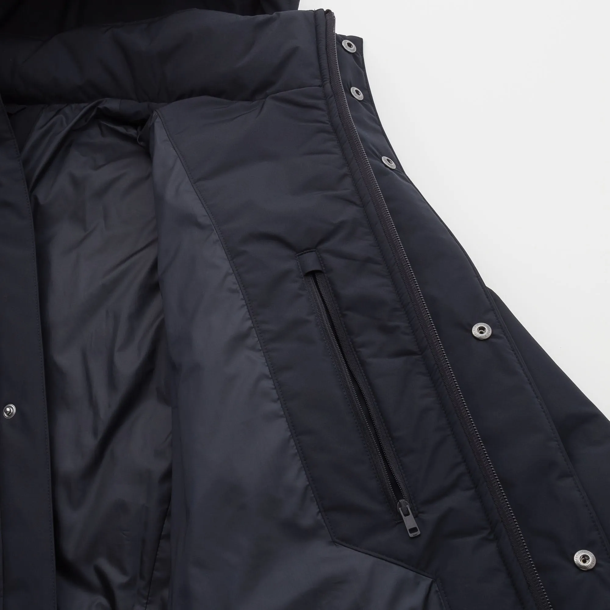 Men Seamless Down Hooded Coat | Black
