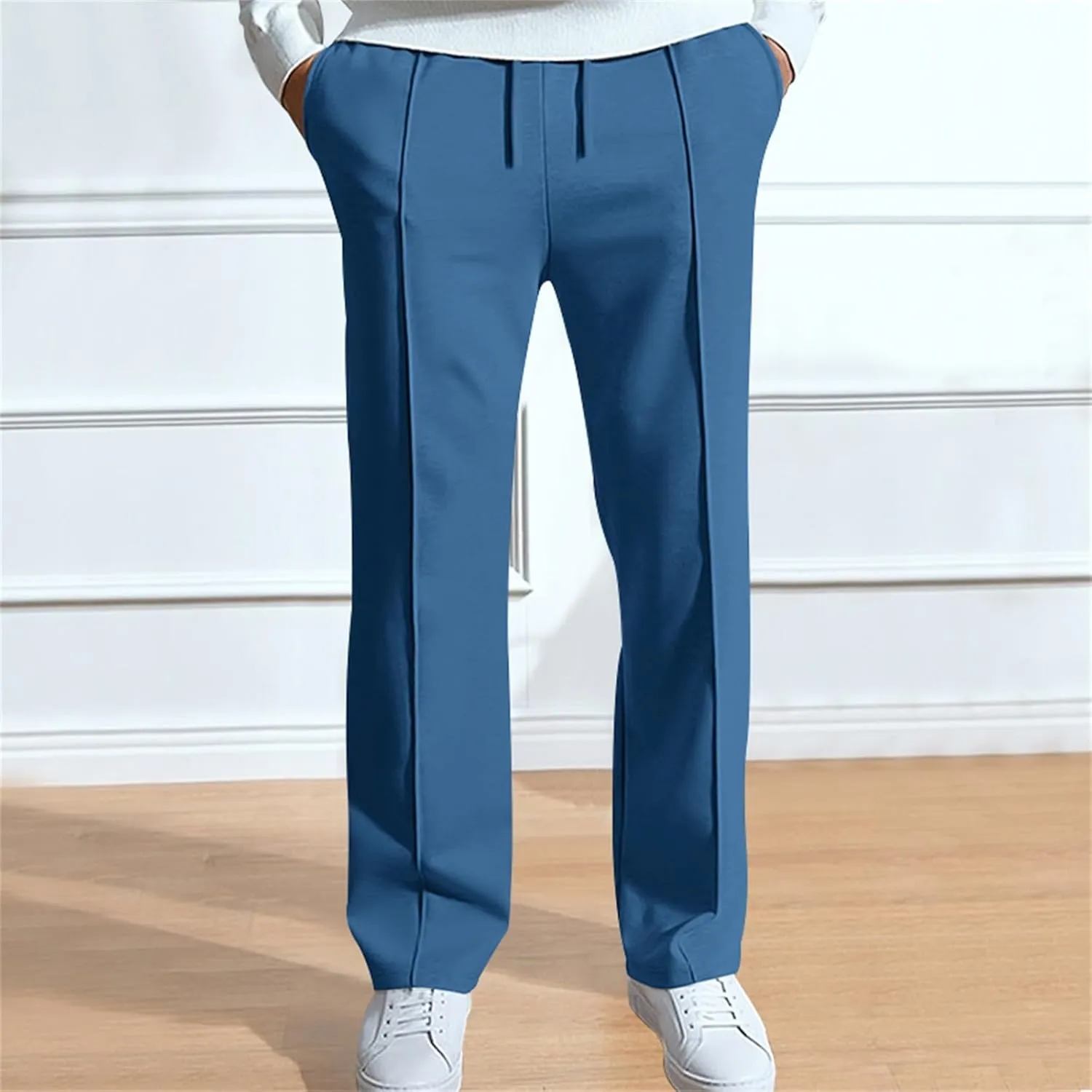 Men'sSweatpants Casual Straight Leg Elastic Waist Joggers Outdoor Jogging Yoga Dress Pants for Men with Pockets