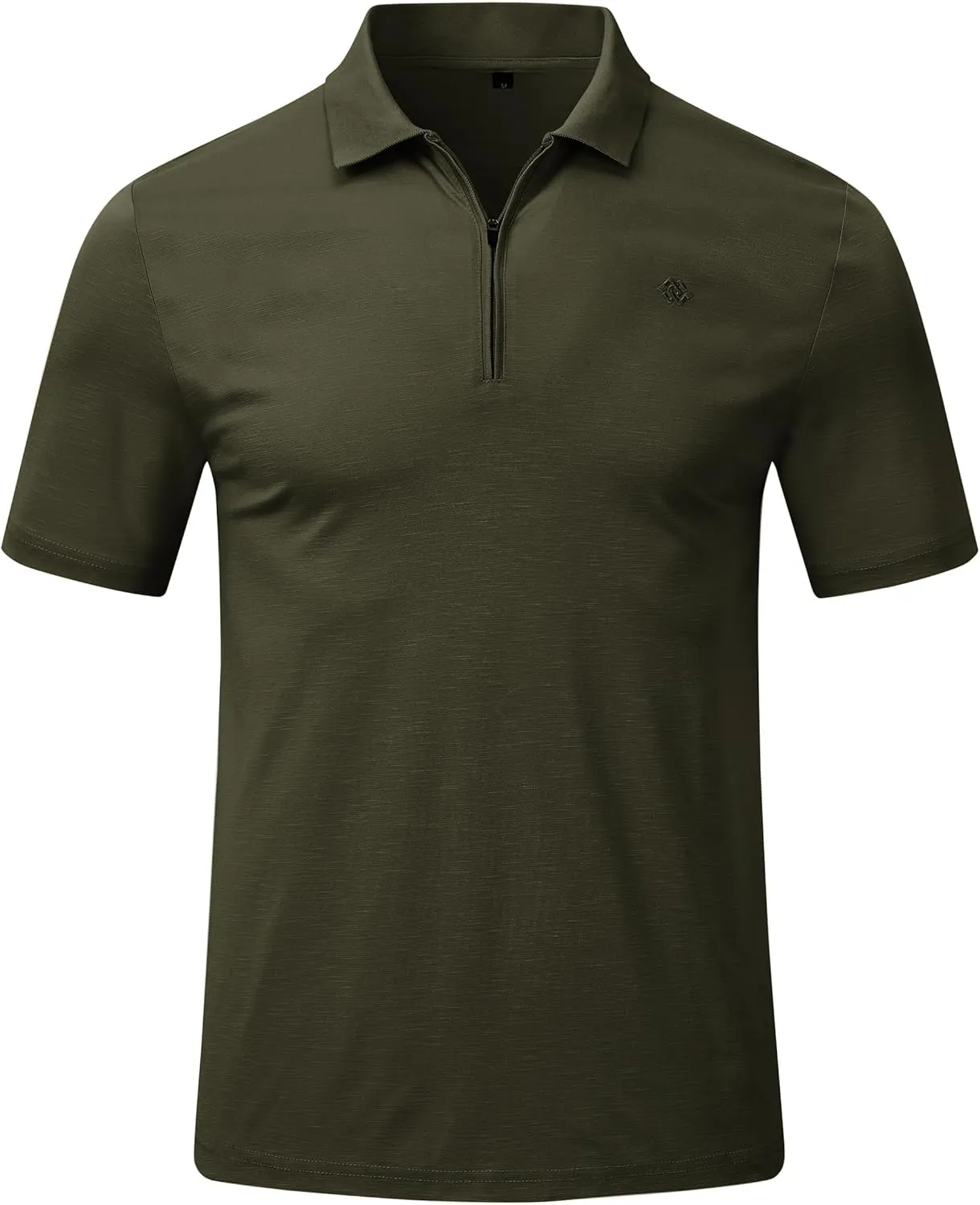 MoFiz Men's Zipper Polo Golf Shirts Casual Dry Fit Short Sleeve Polo T Shirt Sports Outdoor Hiking Shirt for Men