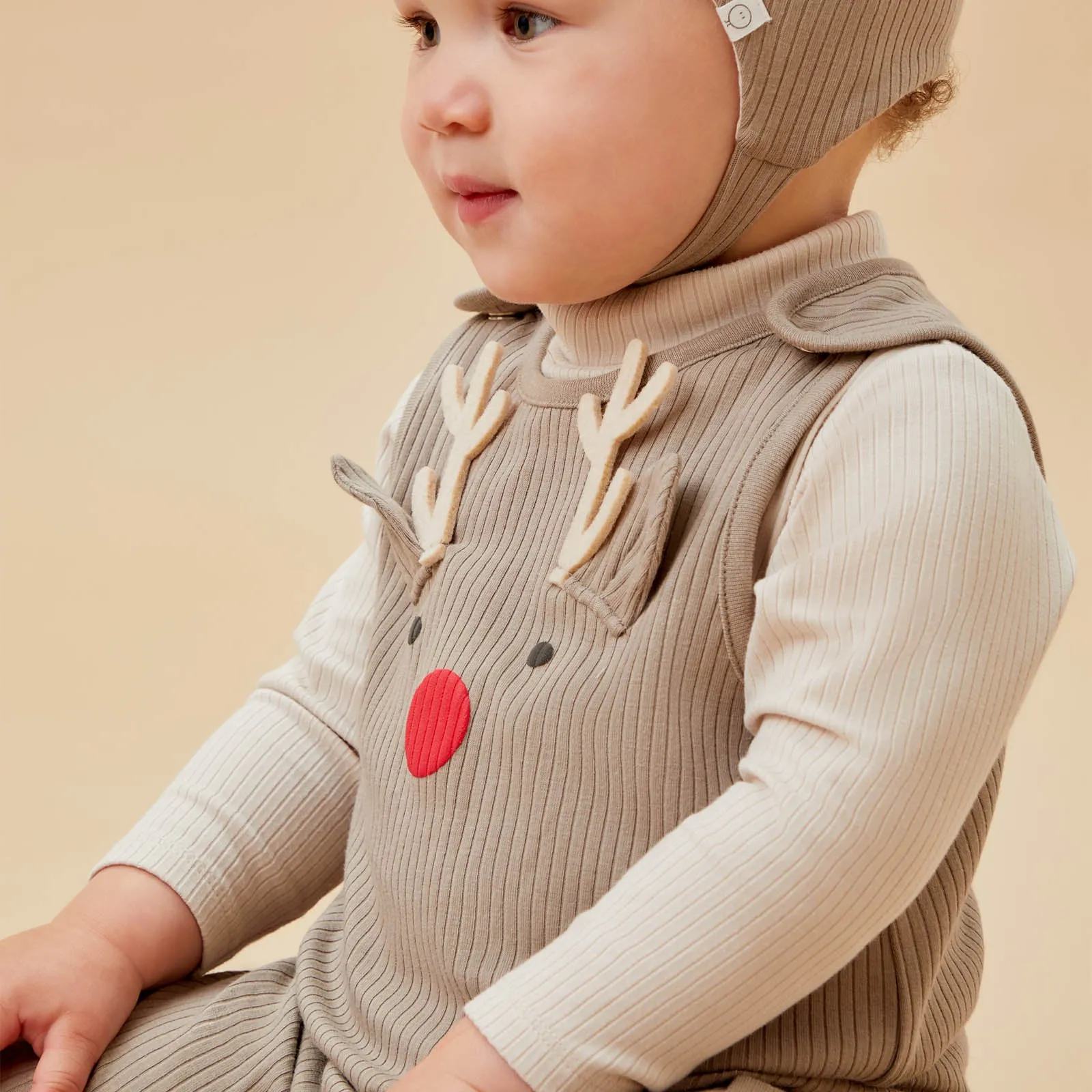 Reindeer Ribbed Overalls
