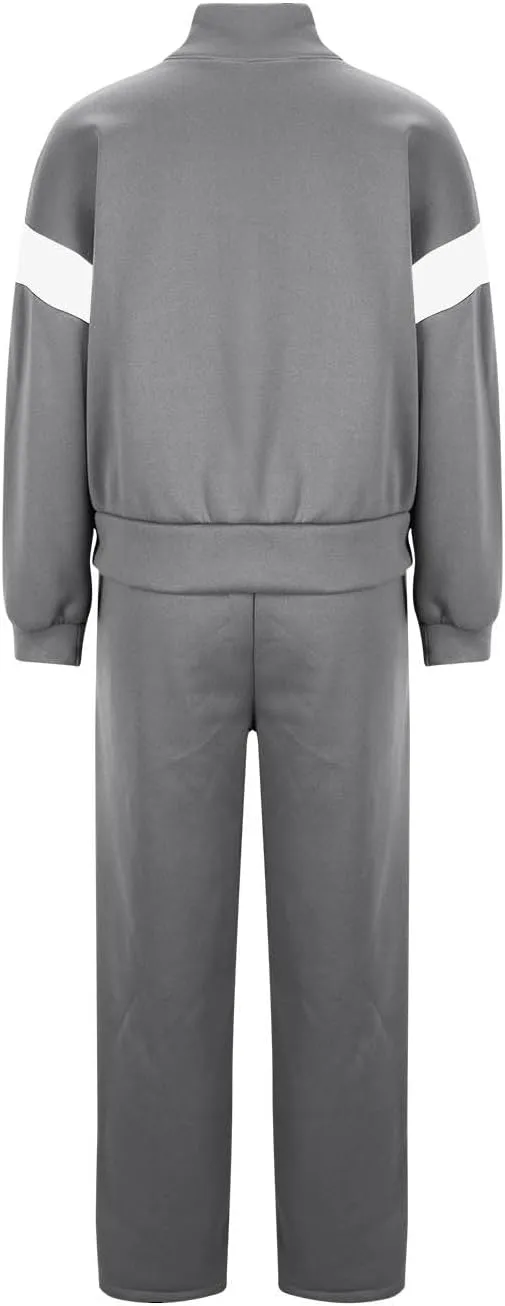 Womens Color Block Tracksuit 2 Pieces Outfits Long Sleeve Zipper Jacket and Pants Sportswear Sweatsuits with Pocket