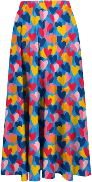 Women's Summer Boho Floral Maxi Skirts High Waisted Flowy Swing Pleated Beach Skorts Long Short Vacation Outfits S-3XL